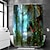 voordelige Douchegordijnen-douchegordijn met haken voor badkamerlandscape gordijn badkamer decor set polyester waterdicht 12 pack plastic haken