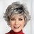 cheap Synthetic Trendy Wigs-Dance Whisperlite Wig by Paula Young - Short Fashion-Forward Wavy Wig with Razor-Cut Bangs and Luscious Layers / 30 Multi-tonal Shades of Blonde Grey Brown and Red