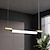 billige Vedhængslys-led pendel 87/120/148 cm liner design 1-lys 3000lm minimalistisk design til spisestue, soveværelse, stue