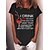 cheap Tees &amp; Tank Tops-Women&#039;s T shirt Tee Black Pink Blue Graphic Text Print Short Sleeve Daily Weekend Basic Funny Round Neck Regular Painting S