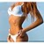 preiswerte Bikini-Sets-Damen Badeanzug Bikinis Normal Bademode Glatt 2 Teile Weiß Rosa Badeanzüge Strandbekleidung Sommer Sport