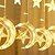 abordables Lumières de décoration du Ramadan-guirlande lumineuse élégante pour réception de mariage, ramadan, eid - 12 pièces lune&amp;amp;étoile, lampe rideau à LED de 2,5 m, mariage&amp;amp;décoration de fête, guirlande lumineuse en néon pour les