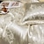 preiswerte 3D-Bettbezüge-Bettbezug-Sets floral 4-teilig Seide Luxus beige Stickerei Luxus / 500 / 4 Stück (1 Bettbezug, 1 flaches Laken, 2 Shams)