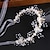 ieftine Accesorii Stilizare Păr-Bentita de mireasa argintie tiara de cristal pentru femei perle pentru nunta accesorii pentru par pentru petrecere de aniversare de bal