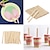 baratos Utensílios &amp; Aparelhos de Cozinha-50 pçs palitos de picolé de sorvete palitos de madeira natural colher de sorvete artesanato arte ferramentas de bolo pirulito de sorvete