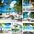 abordables Papiers peints-Papier peint mural autocollant mural couvrant impression peler et coller amovible auto-adhésif paysage bord de mer arbre pvc/vinyle décor à la maison