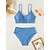 저렴한 비키니 세트-여성용 수영복 비키니 보통 수영복 한 색상 2개 화이트 블러슁 핑크 푸른 퍼플 오렌지 수영복 비치 웨어 여름 스포츠