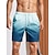 baratos calções de banho e calções de surf-Homens Bermuda de Surf Shorts de Natação Calção Justo de Natação Shorts de verão Com Cordão com forro de malha Cintura elástica Gradiente Estampas Abstratas Secagem Rápida Curto Feriado Praia