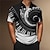 voordelige 3D-ritspolo-Voor heren POLO Shirt Polo met rits Golfshirt Grafische prints Muziek Opmerkingen Pano-toetsen Strijkijzer Zwart Wit Buiten Straat Korte Mouw Vetoketju Afdrukken Kleding Modieus Ontwerper Casual