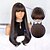 cheap Synthetic Wig-Synthetic Wig kinky Straight Natural Straight Neat Bang Machine Made Wig 22 inch Dark Brown Synthetic Hair Women&#039;s Classic Easy to Carry Highlighted / Balayage Hair Mixed Color