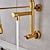olcso Kihúzható zuhany-falra szerelhető konyhai mosogató csaptelep csak hideg víz lehúzható permetező, 360-ban elforgatható kihúzható konyhai csapok 2 permetező üzemmód edény vízcsap arany fekete króm