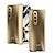 abordables Carcasas Samsung-teléfono Funda Para Samsung galaxia Z Fold 5 Z Fold 4 Z Fold 3 Funda de Cuerpo Entero Dar la vuelta Cromado Antipolvo Color sólido ordenador personal