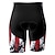 cheap Men&#039;s Shorts, Tights &amp; Pants-21Grams Men&#039;s Cycling Shorts Bike Padded Shorts / Chamois Bottoms Mountain Bike MTB Road Bike Cycling Sports Graphic National Flag 3D Pad Cycling Breathable Moisture Wicking White Red Spandex