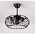 billiga Takfläktlampor-takfläkt med lampor och fjärrkontroll, 19,5&quot; industrifläkt i bur, vintage ljuskrona fläktlampa inomhus för sovrum, vardagsrum, matsal, barnrum, svart