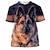 cheap Novelty Funny Hoodies &amp; T-Shirts-Animal Dog German Shepherd T-shirt Anime 3D Graphic For Couple&#039;s Men&#039;s Women&#039;s Adults&#039; Masquerade 3D Print Casual Daily