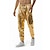 economico Costumi storici e vintage-pantaloni da uomo pantaloni cargo pantaloni larghi costumi da ballo hip hop lucido metallizzato anni &#039;80 argento dorato