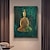 cheap People Prints-Thai Decorative Painting Southeast Asian Style Wall Posters India Bergamot Lotus Yoga Buddha Canvas Prints Living Room Decor