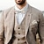 cheap Linen Suits-Men&#039;s Linen Suits Beach Wedding 3 Piece Gray Solid Colored Summer Suits Tailored Fit Single Breasted Two-buttons 2024