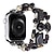 baratos Pulseiras de Apple Watch-Pulseira de joias Compatível com Pulseira Apple Watch 38mm 40mm 41mm 42mm 44mm 45mm 49mm Feminino Com Miçangas Dois tons Contas pulseira de substituição para iwatch Series Ultra 8 7 6 5 4 3 2 1 SE
