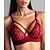 preiswerte Podprsenky-Women&#039;s Wireless Bras 3/4 Cup Solid Colored Pure Color Hook &amp; Eye Xmas Christmas Polyester Sexy 1PC Black Wine