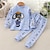 cheap Pajamas-Toddler Boys 2 Pieces Pajama Sets Long Sleeve Z17 Z29 Z13 Solid Color Animal Spring Fall Adorable Home 7-13 Years