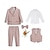 billiga Kläder för pojkar-5 rötter Barn Pojkar Kostym och blazer Skjorta och byxa Utrusta Ensfärgat Långärmad Bomull Uppsättning Ledigt Mode Dagligen Sommar Vår 3-7 år Rodnande Rosa Blå Grön