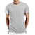 preiswerte Lässige T-Shirts für Herren-Herren T Shirt T-Shirt Glatt Rundhalsausschnitt Strasse Urlaub Kurze Ärmel Vordertasche Bekleidung Modisch Designer Basic