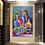 お買い得  静物画-インテリア雑貨 油絵 100％ 手作り 手描き 壁アート キャンバス ワインボトル カラフル 垂直 現代 家の装飾 装飾 ロールキャンバスフレームなし ストレッチなし