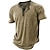 billige Casual T-shirts til mænd-Herre Henley-skjorte T-Shirts Grafisk Tal Henley 3D-udskrivning udendørs Afslappet Kortærmet Knap ned Trykt mønster Tøj Mode Designer Bekvem
