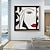 cheap People Paintings-Handmade Hand Painted Oil Painting Wall Art Abstract Original Abstract Figurative Black And White Painting Woman Faces Canvas Oil Painting