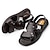 ieftine Sandale Bărbați-Bărbați Sandale Sandale plate Sandale Confort Casual În aer liber Plajă PVC Respirabil Loafer Scoarță maro Negru Vară
