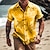 abordables camisas hawaianas de solapa para hombre-Hombre Camisa camisa hawaiana Floral Árbol de coco Estampados tortugas Cuello Vuelto Negro Amarillo Azul Real Azul Piscina Verde Trébol Exterior Calle Mangas cortas Estampado Ropa Moda Ropa de calle