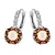 abordables Bijoux mode-2 pièces Boucles d&#039;oreille Clou Boucle d&#039;Oreille Créoles For Femme Zircon Citrine Soirée Mariage Décontractée Zircon Alliage Solitaire Rondes