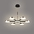 billige Sirkeldesign-led pendel lys dimbar sputnik design justerbare geometriske former innfelt taklys 6-lys 30&quot; hengende lysekroner for stue spisestue kjøkken 220-240v