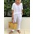 cheap Women&#039;s Two Piece Set-Women&#039;s Sets Hot Casual Comfort Polyester Home Daily Vacation Summer Spring White