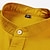 cheap Men&#039;s Oxford Shirts-Men&#039;s Dress Shirt Collarless Shirt Oxford Shirt Sea Blue White Yellow Long Sleeve Plain Stand Collar Spring &amp;  Fall Wedding Outdoor Clothing Apparel