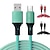 ieftine Cabluri Telefon Mobil-Cablu de încărcare multiplu 6ft 3.9ft USB C la Lightning / micro / USB C 3 A Cablu Încărcător Încărcare Rapidă Durabil Gel de silice lichid Pentru Samsung iPhone Accesorii de Mobil