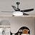 cheap Ceiling Fan Lights-Indoor Outdoor Ceiling Fans with Lights 42&quot; LED Dimmable Ceiling Fan for Home with Remote Control Downrod Mount 3000K-6500K for Children&#039;s Room Living room Bedroom