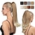 cheap Ponytails-Clip in Ponytail Extension Dirty Blonde 18 Inch Drawstring Pony Tails Hair Extensions for Women Long Curly Wavy Ponytail Hair piece Synthetic Fake Versatile Pony