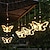 voordelige LED-lichtstrengen-outdoor solar vlinder fee lichtslinger waterdichte fee vlinder gordijn ijspegel licht voor tuin bruiloft achtergronden tuin vakantie decor verlichting