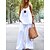 cheap Women&#039;s Two Piece Set-Women&#039;s Loungewear Sets Fashion Simple Casual Pure Color Polyester Street Daily Date Straps Breathable Sleeveless Pant Summer Spring White