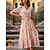 cheap Midi Dresses-Women&#039;s Casual Dress Floral Swing Dress Floral Dress V Neck Ruched Print Midi Dress Outdoor Daily Active Fashion Regular Fit Short Sleeve Light Pink Summer Spring S M L XL XXL