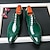 levne Pánské oxfordky-Pánské Oxfordské Derby Boty Bullock Shoes Společenské boty Britské stylové plaidové boty Obchodní Bristké Párty a večer Den Sv. Patrika PU Šněrování Černá Trávová zelená Spád Jaro Podzim