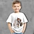 billige guttes 3d-t-skjorter-Barn Gutt T skjorte T-skjorte Grafisk Dyr Tiger Kortermet Crewneck Barn Topp utendørs 3D-utskrift Sport Mote Kul Sommer Hvit 3-12 år