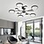 cheap Dimmable Ceiling Lights-LED Pendant Light Dimmable Sputnik Design Adjustable Geometric Shapes Flush Mount Ceilling Lights 10-Light 39&quot; Hanging Chandeliers for Living Room Dinning Room Kitchen 220-240V