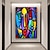 abordables Pinturas de personas-Lienzo colorido hecho a mano estilo picasso pintura al óleo figuras de mujer abstractas modernas cuadros de pared para decoración para sala de estar