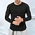 billige Casual T-shirts til mænd-Herre T-shirt Lang ærmet skjorte Vanlig Rund hals udendørs Afslappet Langærmet Tøj Sport Mode Gade