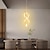 cheap Island Lights-LED Pendant Light Spiral Bedroom Bedside Droplight 30cm, Modern Minimalist Dining Bar Adjustable Long Line Hardware Pendant Light Ceiling Lighting Fixture