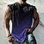 cheap Men&#039;s 3D Tank Tops-Graphic Gradient Fashion Designer Muscle Men&#039;s 3D Print Vest Top Sleeveless T Shirt for Men Double Color T Shirt Daily Sports Gym T shirt Yellow Blue Purple Sleeveless Cap Sleeve Crew Neck Shirt