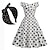 Χαμηλού Κόστους Ιστορικές &amp; Vintage Στολές-Φόρεμα 50s a-line 1950 vintage κομψό καλοκαιρινό κοκτέιλ φόρεμα γυναικείο off shoulder vintage φόρεμα γαμήλιου πάρτι με μήκος μέχρι το γόνατο φόρεμα μασκαράδα σε γραμμή